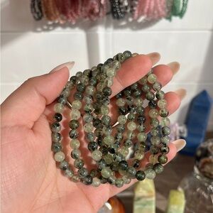 Stunning Prehnite 6mm bracelet | Natural Gemstone